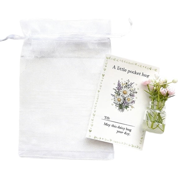 Flower Pocket Hug Card, Greeting Cards Pocket Hug Token for Friends, Family, Kids, Classmates, Students, & Colleagues Relationship Gift for Distant Social Presents