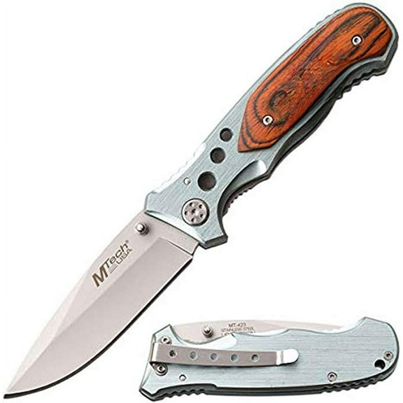 Pocket Folding Knife - Groomsmen Wedding Party Monogrammed (MT-423LBR)
