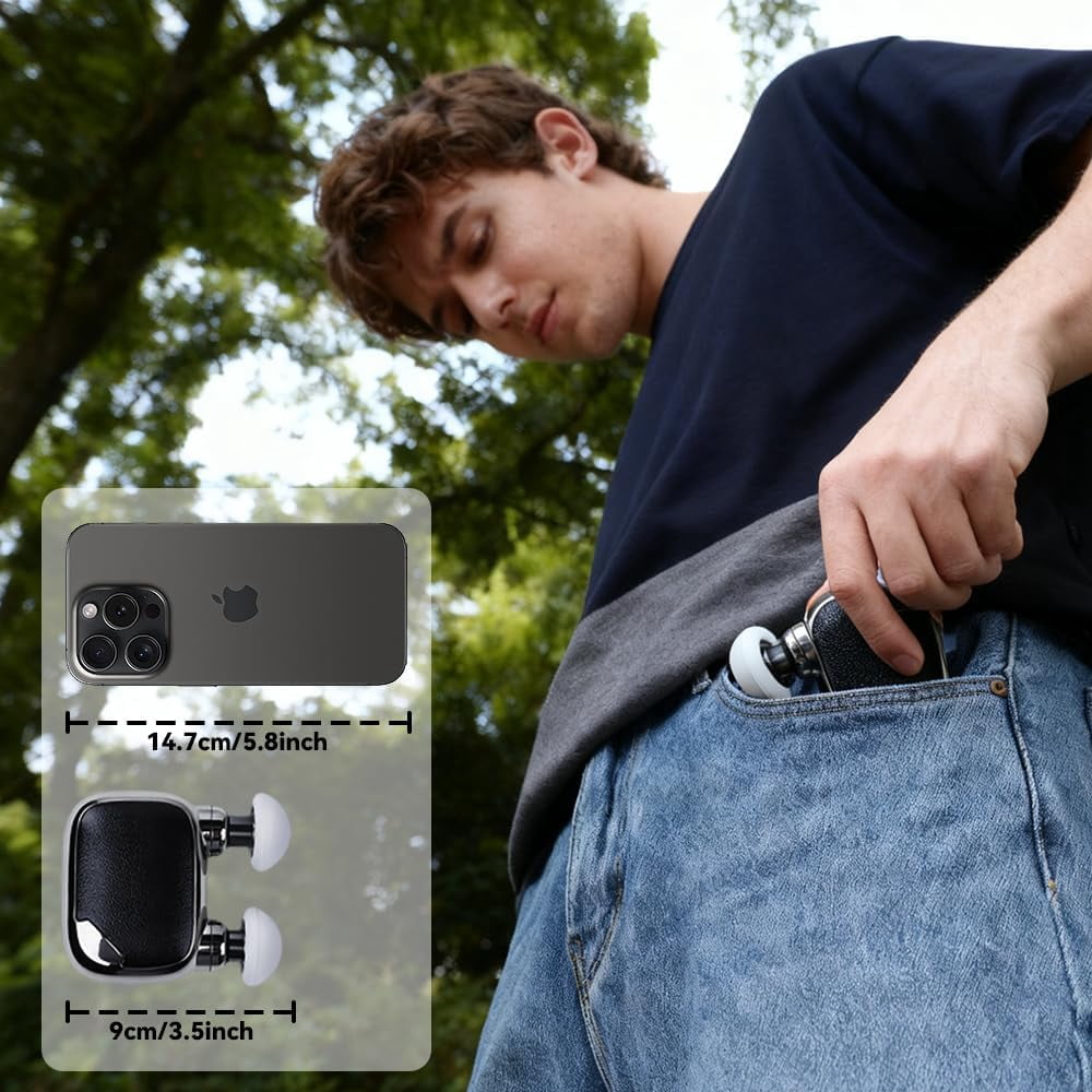 Pocket Force Mini Travel Massage Gun, Dual-Head High-Power Deep Tissue Body Massagers, Brushless Quiet Motor,10mm Amplitude, Portable Pocket Massager with Bag for Men Women Mom Dad Family