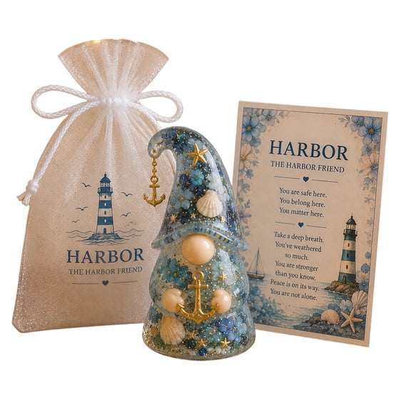 Pocket Gnome Encouragement Gift Set, Compact Portable Customizable Message Card Sentimental Mini Keepsake, Thoughtful Small Present for Birthday Get Well Everyday Friendship Gifting