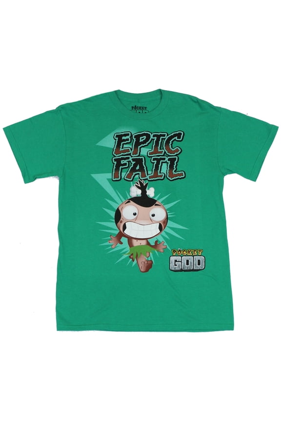 (Blockbuster App) Mens T-Shirt - Epic Fail Shocked Villager Imag (Large)