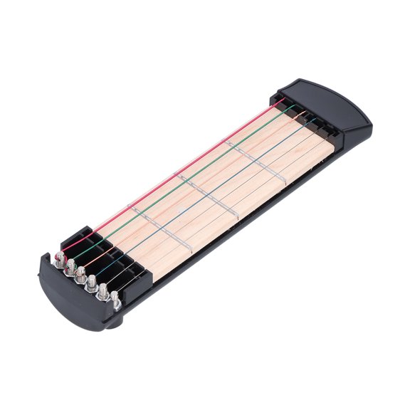 Pocket Guitar Practice Tool 6 Colorful String Fingerboard Portable Beginner Chord Trainer