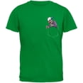 thumbnail image 1 of Pocket Halloween Horror Scary Clown Irish Green Adult T-Shirt - Medium, 1 of 1