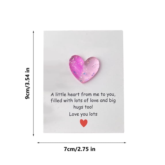 Pocket Heart Valentines Day Gift,Soft Romantic Comfort Token for Girlfriend Husband Wife Birthday Anniversary or Holiday,Portable Emotional Keepsake for Family Colleagues Home Office-Pink