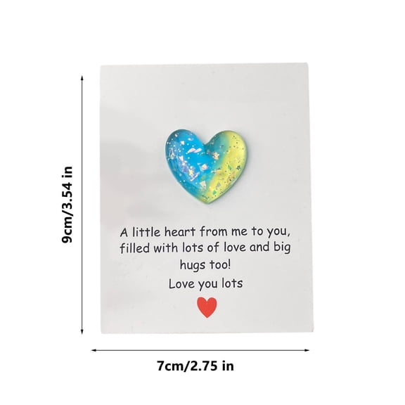 Pocket Heart With Greeting Card Relationship Gift For Girlfriend Wife Mom Birthday Valentine Decor