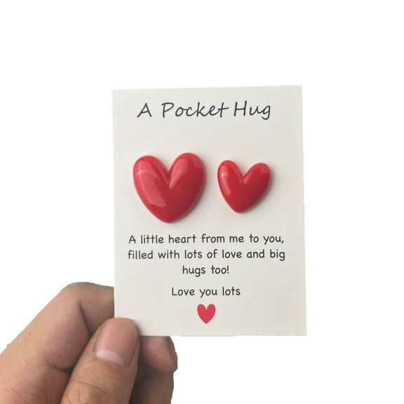 Pocket Heart for Women Pocket Hug Heart with Card Thinking Of You for Women Portable Little Heart Pocket Good Luck Keepsake for Mothers Day Birthday-Greeting Card-3.9X3.1X0.4 inches-Shiogb Clearance