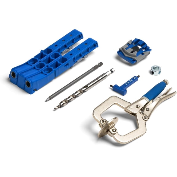 Pocket-Hole Jig 320, with 2 Inch Face Clamp Small Durable, for Tight Spaces Easily Adjustable Drill Guides, for 1/2" to 1 1/2" Thick Materials