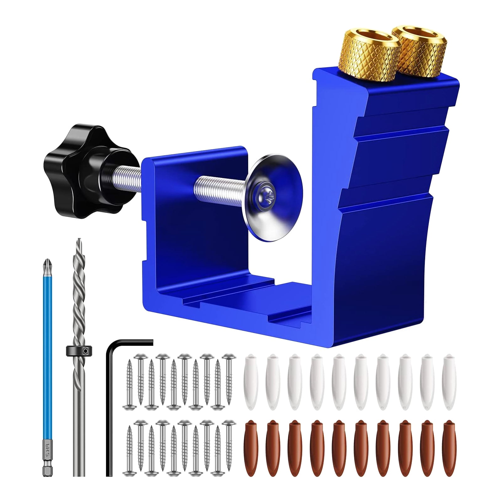 Pocket Hole Jig Adjustable Locator 15Degree Hole Drill Guide for Accurate Drilling Enhances Efficiency