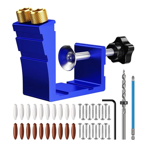 Pocket Hole Jig Adjustable Punch Locator 15Degree Angle Hole Drill Guide for Accurate Drilling Enhances Efficiency