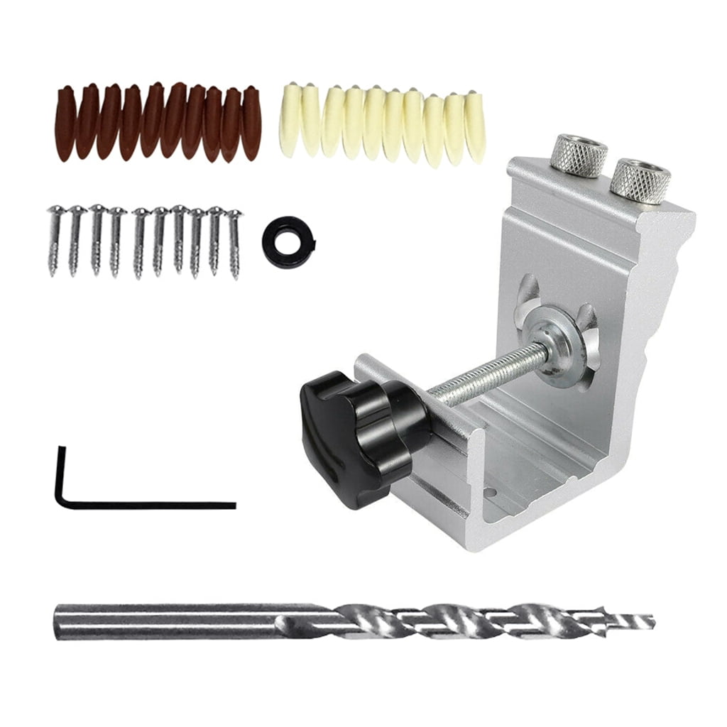 Pocket Hole Jig Kits 15°Woodworking Inclined Hole Jig 2Drill Guide Joint Tool
