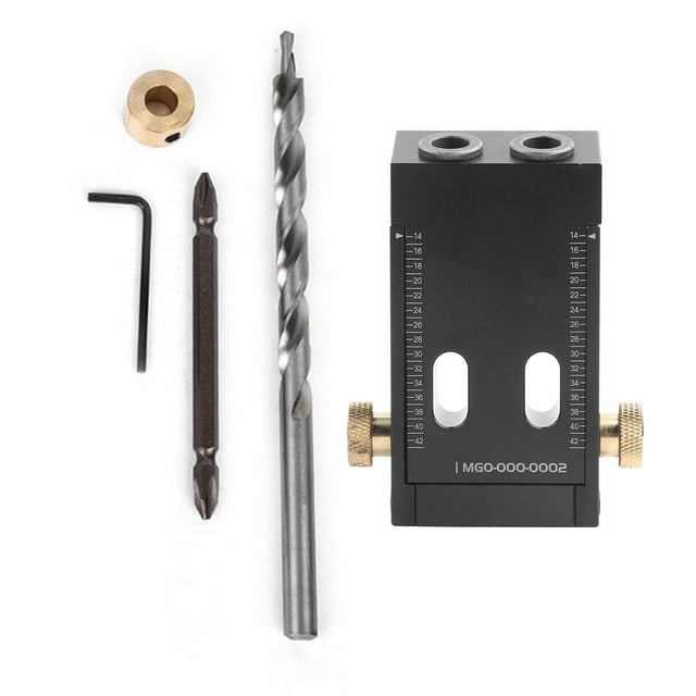 Pocket Hole Jig Puncher Woodworking Drilling Locator Positioner Kit DIY