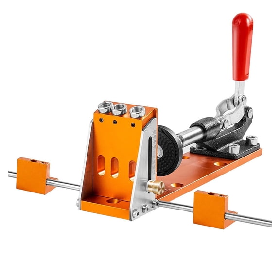 Pocket Hole Jig Set Joinery Woodworking System Adjustable Depth w/ Clamp