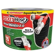 Pocket Hose 6084034 0.75 in. x 75 ft. Silver Bullet 2.0 Medium Duty Expandable Flexible Garden Hose