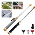 thumbnail image 1 of Pocket Hose Arrow Pressure Washer, High Pressure Hose Nozzle with 3 Spray Nozzles, Adjustable Garden Hose Sprayer for Car Washing, Patio Cleaning, Garden Watering (Gray), 1 of 8