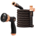 thumbnail image 1 of Pocket Hose Copper Bullet Expandable Garden Hose w/10 Pattern Thumb Spray Nozzle AS-SEEN-ON-TV 50 FT 650psi 3/4 in Patented Lead-Free Ultra-Lightweight Solid Copper Anodized Aluminum Fittings No-Kink, 1 of 9