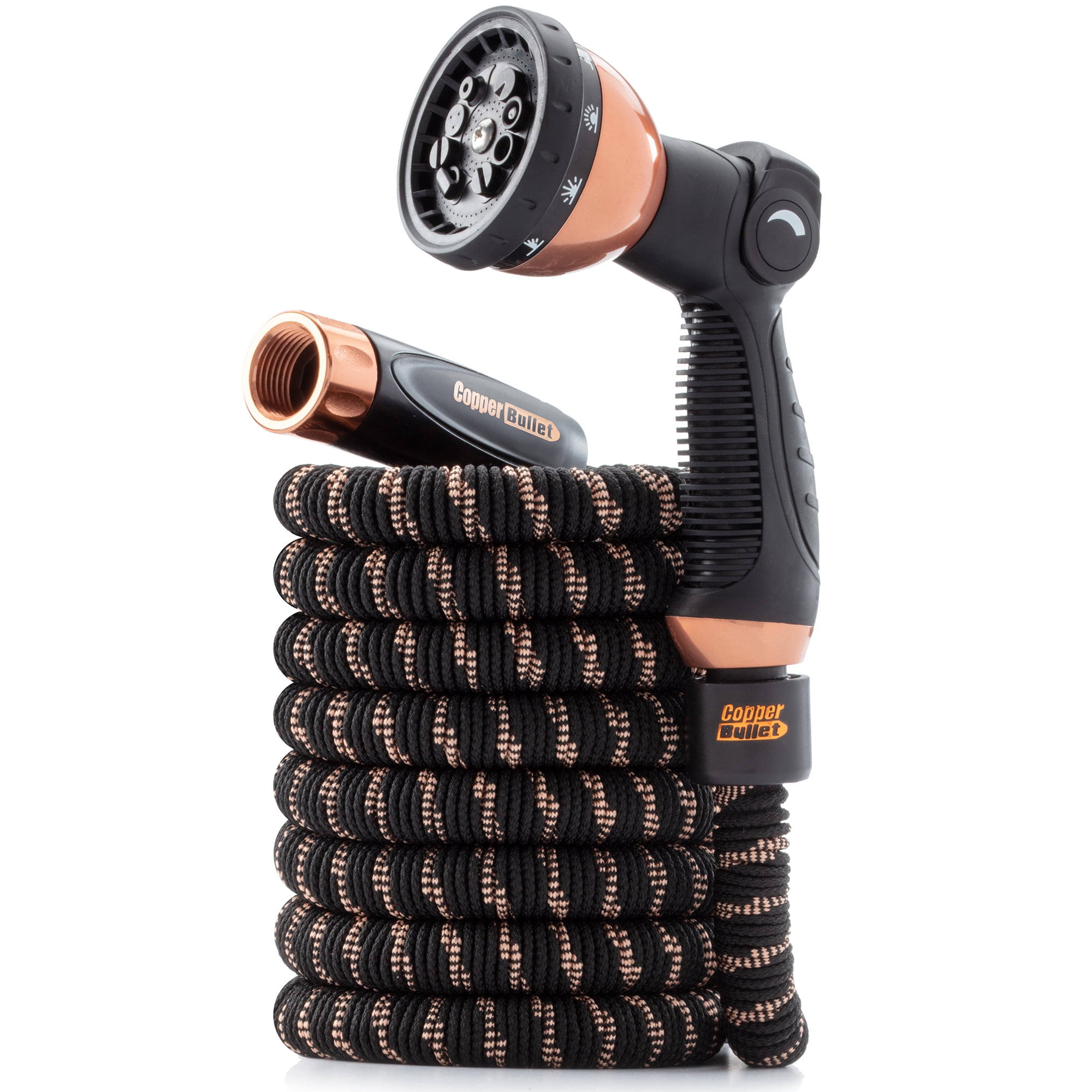 Pocket Hose Copper Bullet With Thumb Spray Nozzle ASSEENONTV Expands