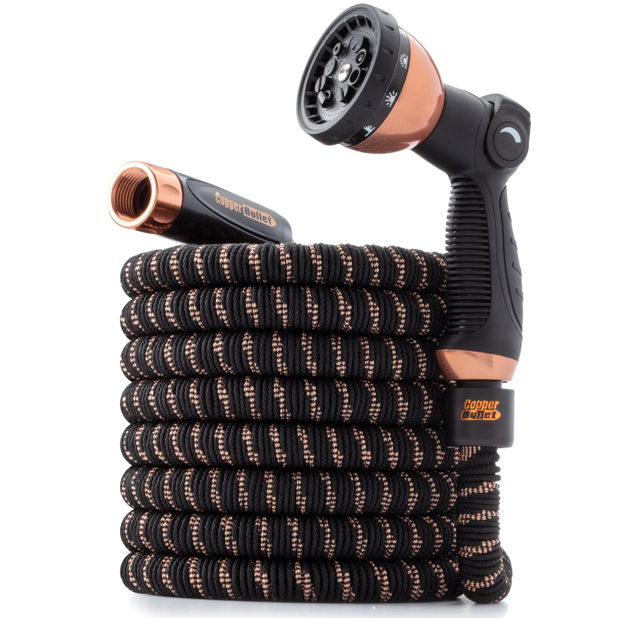 Copper Water Hose As Seen On Tv Pocket Hose Copper Bullet With Thumb Spray Nozzle AS-SEEN-ON-TV Expands