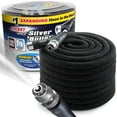 thumbnail image 1 of Pocket Hose Silver Bullet 100 ft Turbo Shot Nozzle Multiple Spray Patterns Expandable Garden Hose 3/4 in Solid Aluminum Fittings Lightweight and No-Kink, 1 of 9