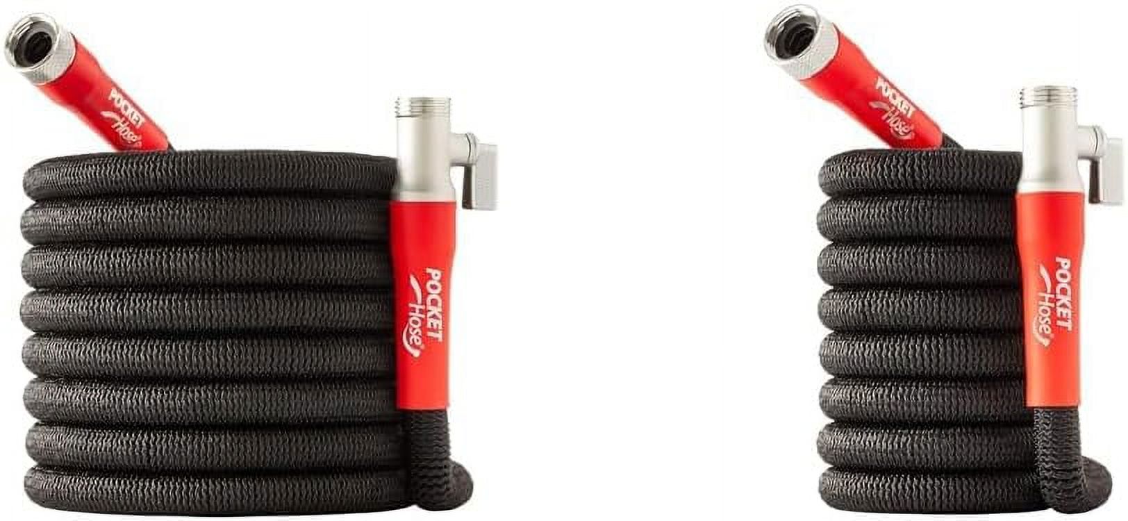 Pocket Hose Silver Bullet Expandable Garden Hoses 75FT & 25FT with Turbo Shot Nozzle