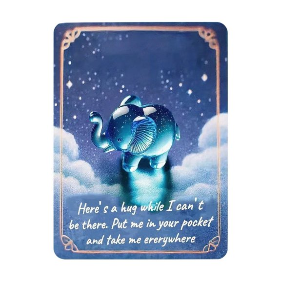 Pocket Hug Animal Card - Sentimental Keepsake with Felt Animal Charm for Long-Distance Love,Friendship,Gift