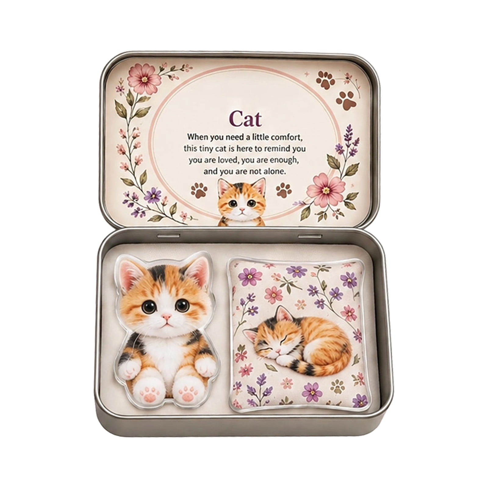 Pocket Hug Calico Cat Acrylic Keepsake in Tin Box, Sweet Emotional ...