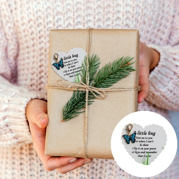 Pocket Hug,Card with Cute Mini Size Butterfly Tokens,DIY Sentimental Gift for Encouragement Anxiety Relief & Emotional Support,Inspirational Keepsake,Perfect for Holiday Gift(#001)