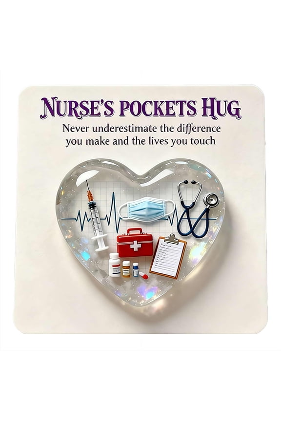 Pocket Hug Card for Nurses and Doctors, Encouragement Token for Healthcare Heroes with Thank You Card, Nurse Appreciation Gifts