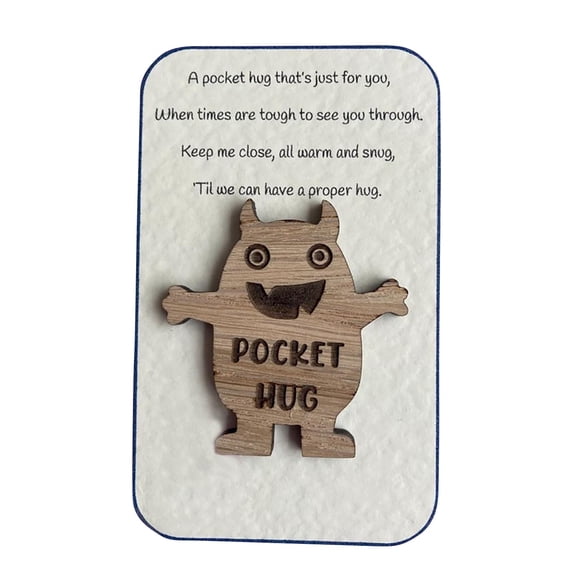 Pocket Hug Cards Crochet Gifts Token for Women Mom Mothers Day Gifts for Mother Dads Fathers Day Present for Dad Daddy Good Luck Gift for Men Sentimental Greeting Cards for Couple Friends