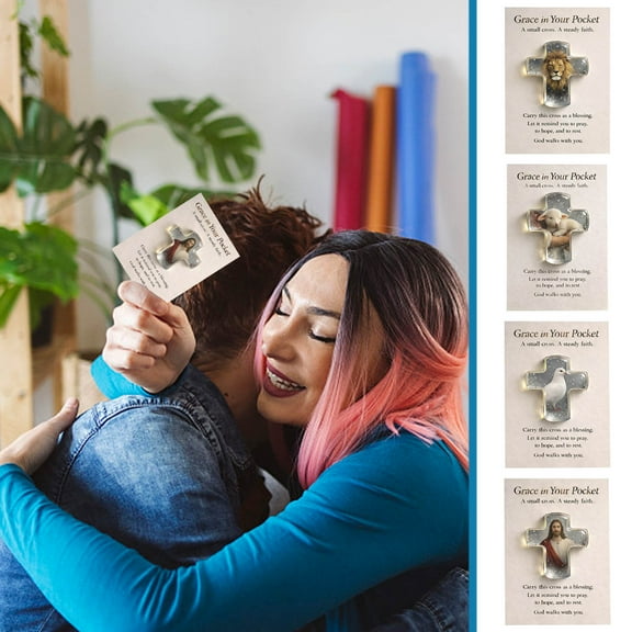 Pocket Hug Easter Gift Ornament - Cute Mini Soft Fabric Pocket Hug Decoration for Easter Holiday Gifting, Sweet Easter Ornament for Home Desktop Tabletop Shelf Decor Blessing Keepsake, 2.76*3.54in, A