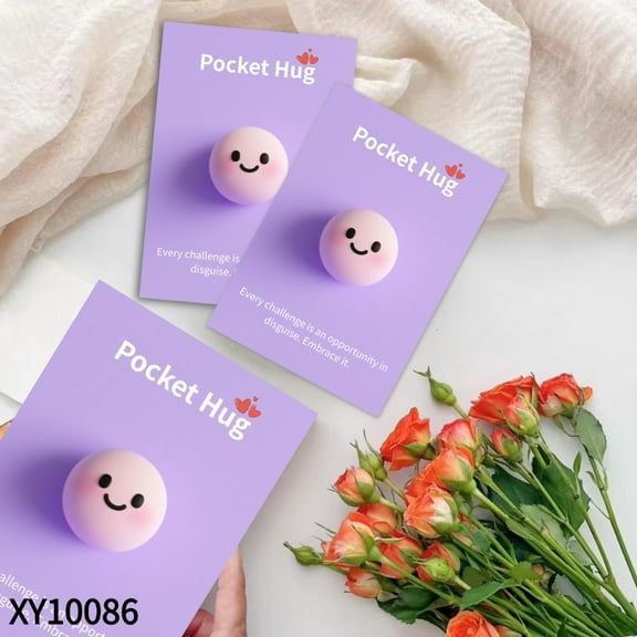 Pocket Hug Emoji - Sweet Reminder of Love & Care,Pocket Hug Sweet, Positive Daily Reminder, Encouraging Gift for Family and Friends, Perfect for Christmas, Easter, Thanksiving