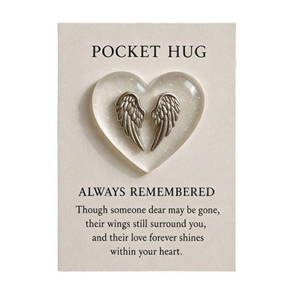 Pocket Hug with Gift Card,Mini Resin Pockets Hugs Heart,Heart Pocket Hug Tokens Gift Cards,for Friends and Family, Expressing Sympathy, Remembrance, and Encouragement