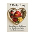 thumbnail image 1 of A Pocket Hug Greeting Card With Firefighter & Medical Elements, Heart - Shaped Design With Fire Helmet, Flashlight, Roses, For Doctors, Firefighters To Express Gratitude, 1 of 5