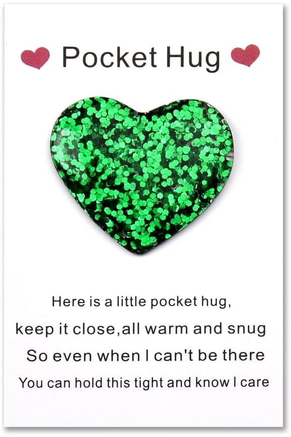 Pocket Hug Heart Token Long Distance Relationship Gifts for Women Men Son Daughter Christmas Gifts for Mom Dad Heart Shape Greeting Card Gift for Grandma Grandpa Birthday Gift for Girlfriend Boyfriend
