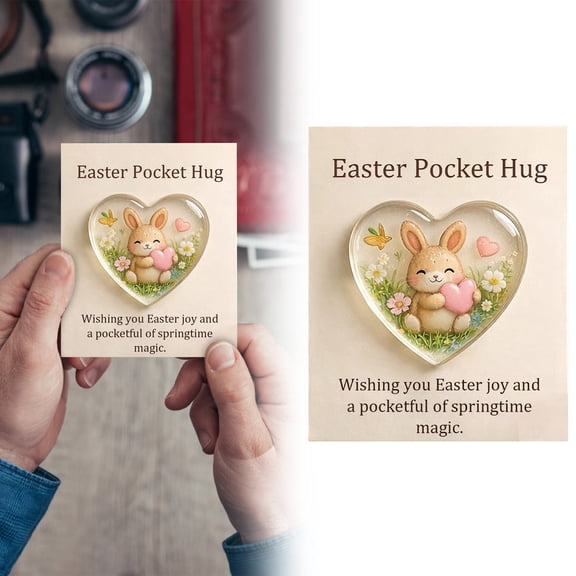 Pocket Hug Heart Token with Greeting Card, Traveler Pocket Hug, Portable Token, Wanderlust Gift for Backpackers & Expats, Great for Adventurers