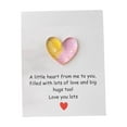 thumbnail image 1 of Pocket Hug Token Bulk Natural Heart Crystal with Hug Card Organza Bag 1 Set Pocket Hug Heart Stone Greeting Card Keepsake Celebration of Life Exchange Gift for Women Friend Colleague Pink, 1 of 6