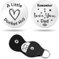 thumbnail image 1 of Pocket Hug Token Gift for Women Men Boy Girl Relationship Keychain Double Sided Inspirational Gift with PU Leather, 1 of 9
