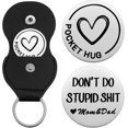 thumbnail image 1 of Pocket Hug Token Inspirational Reminder Gifts Mental Health Thinking of You Gift Self Love with PU Leather Keychain, 1 of 12