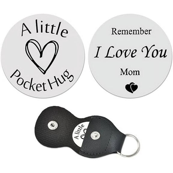 Pocket Hug Token Keychain Gift for Women Men Long Distance Relationship Gifts for Boys Girls Encouragement Gifts