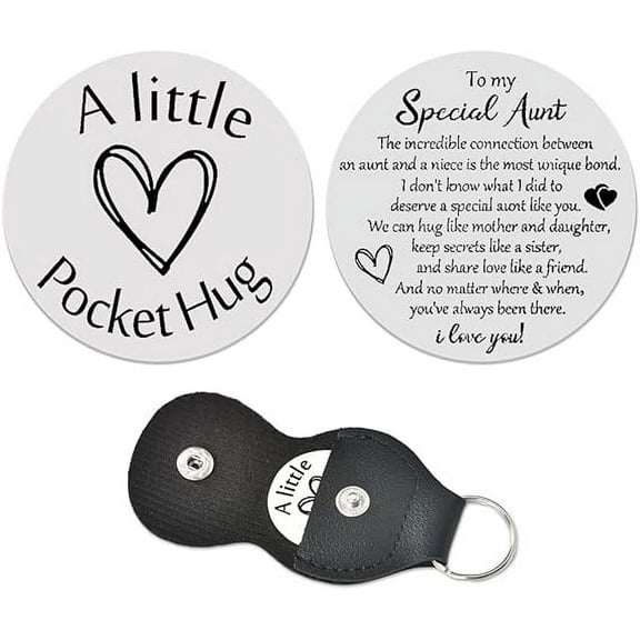 Pocket Hug Token Keychain Gift for Women Men Long Distance Relationship Gifts for Boys Girls Encouragement Gifts