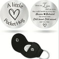 thumbnail image 1 of Pocket Hug Token Keychain, Warm Gift for Loved Ones to Carry Through Tough or Plain Days, Meaningful Reminder of Care to Hang on Keys, Bags, Door Knobs at Home or Work, J, 1pc, 1 of 2