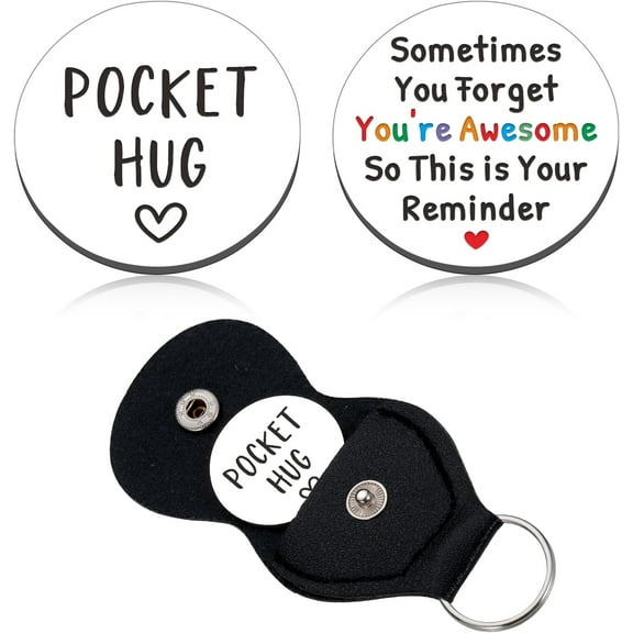 Pocket Hug Token Stocking Stuffers for Teen Christmas Birthday Gifts for Him Her Valentine's Day Inspirational Keychain Get Well Soon Gifts for Women Men Friendship Gifts