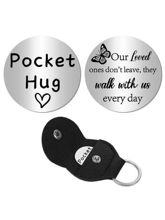 Pocket Hug Token To My Daughter Long Distance Relationship Keepsake 1.2 Inch Stainless Steel Double Sided Coin Tok Word
