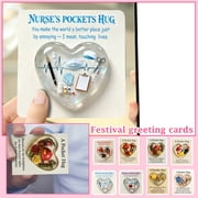 Pocket Hug Token for First Responders, Heart Appreciation Gift for Firefighters and Healthcare Heroes, Greeting Card Keepsake with Inspiring Message