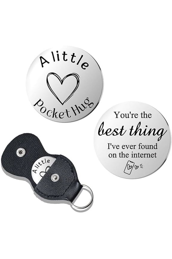 Pocket Hug Token for Women Mom Friend Birthday gifts for Her Him Long Distance Gifts for Men Dad Son Inspirational Keychain