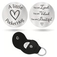 thumbnail image 1 of Pocket Hug Tokens Heart Round Hugs Loved Ones Little Keepsake Double Sided Gift I4W6, 1 of 5