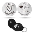 thumbnail image 1 of Pocket Hug Tokens Heart Round Hugs Loved Ones Little Keepsake Double Sided Gift I5V6, 1 of 5