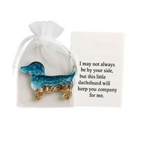 Pocket Hug for Pet Loss, Dachshund Comfort Token, Inspirational Grief Support with Heartfelt Card, Portable Travel Size Emotional Companion