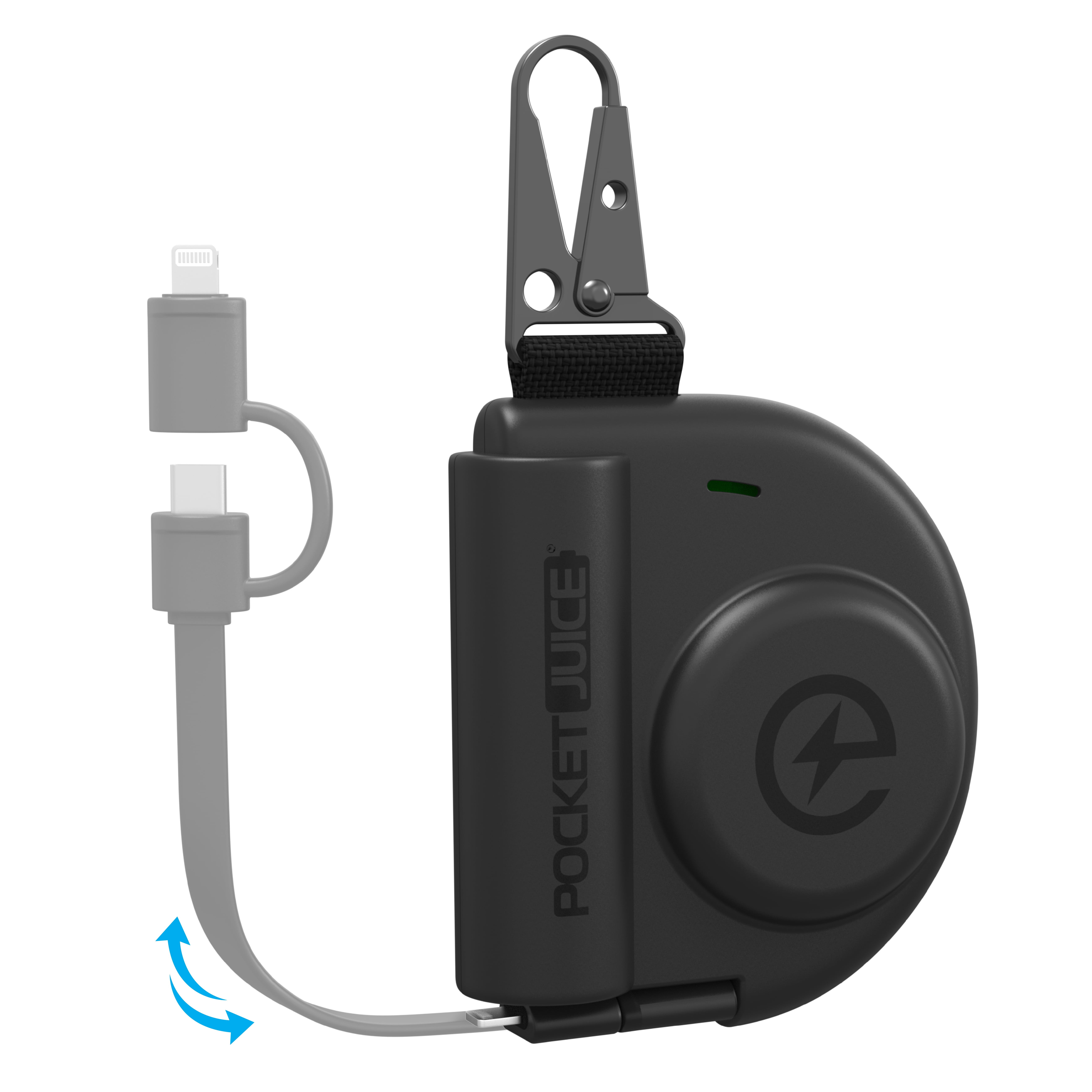 Pocket Juice Extend 5K Portable Charger, 5,000mAh Power Bank with 27.5in. Charging Cable