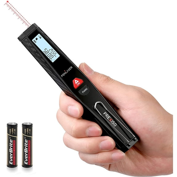 Pocket Lar Measurement Tool, 135Ft Lar Distance Meter Backlit Display Lar Measure with Pen Clip Ft/Ft+in/in/M - Pythagorean, Distance, Area, Volume Modes for Home, Industries