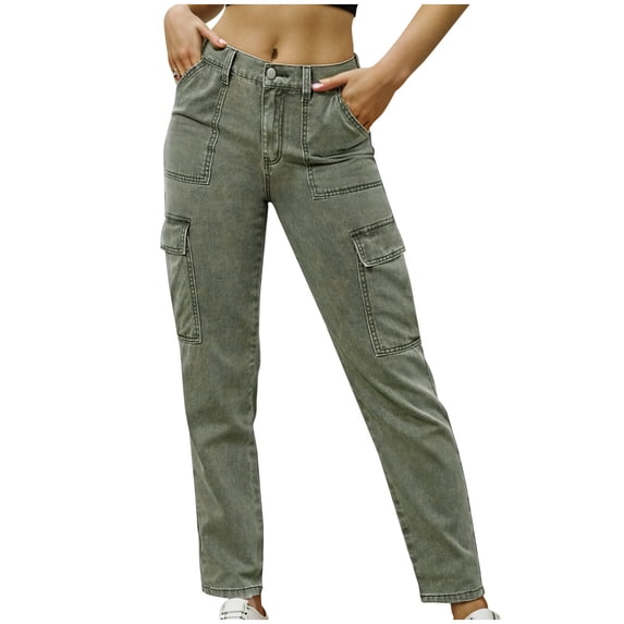 Pocket Low Rise Skinny Denim Pants For Women Casual Comfortable Street Style